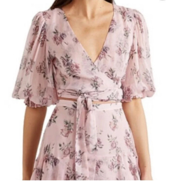 LoveShackFancy NWT Domino Top Pink Canopy Blouse Size S - Picture 4 of 14